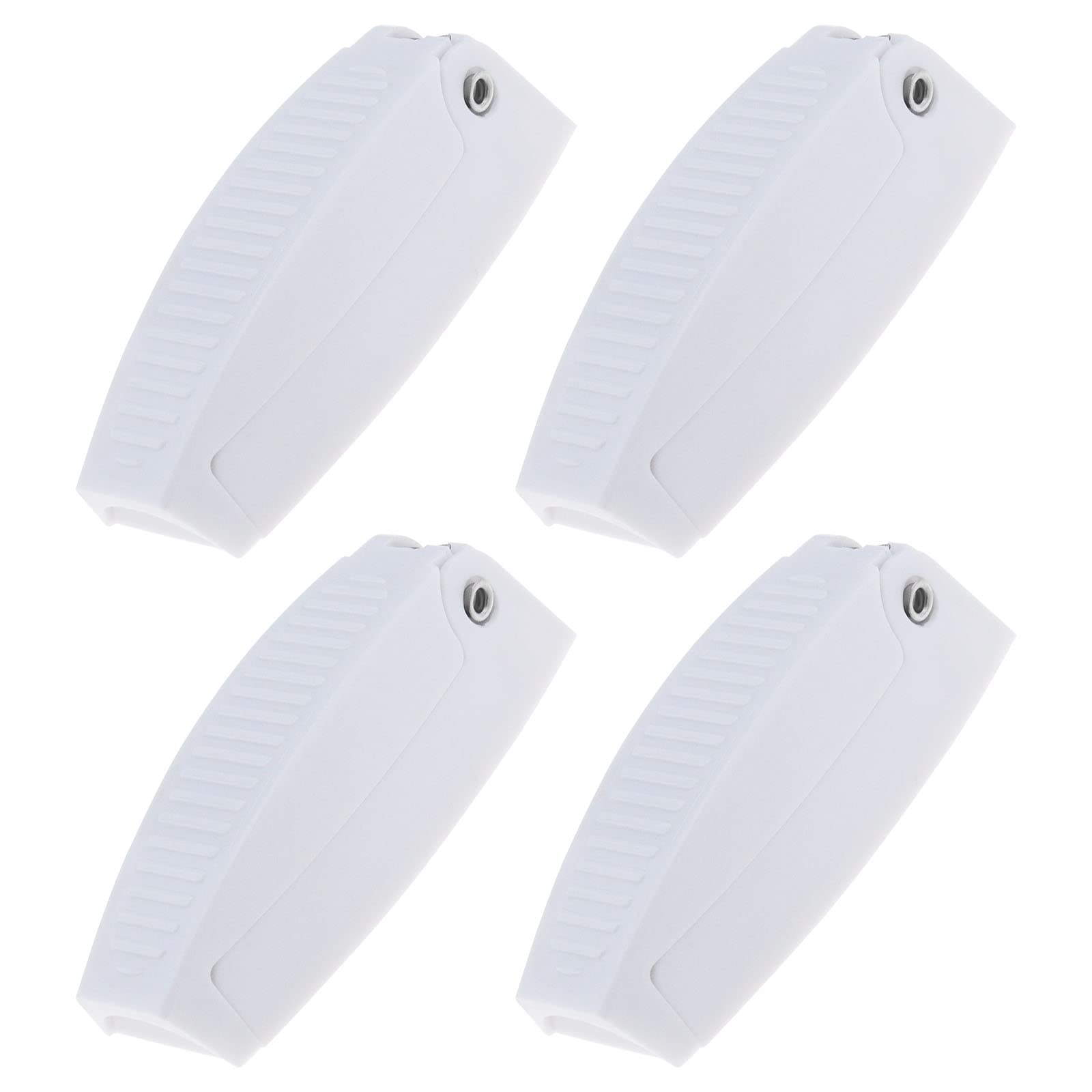 eMagTech 4PCS Baggage Door Catch RV Door Holder Compartment Clips Trailer Storage Latch Hook Holders for RV Motorhome Trailer ABS Door Hardware White