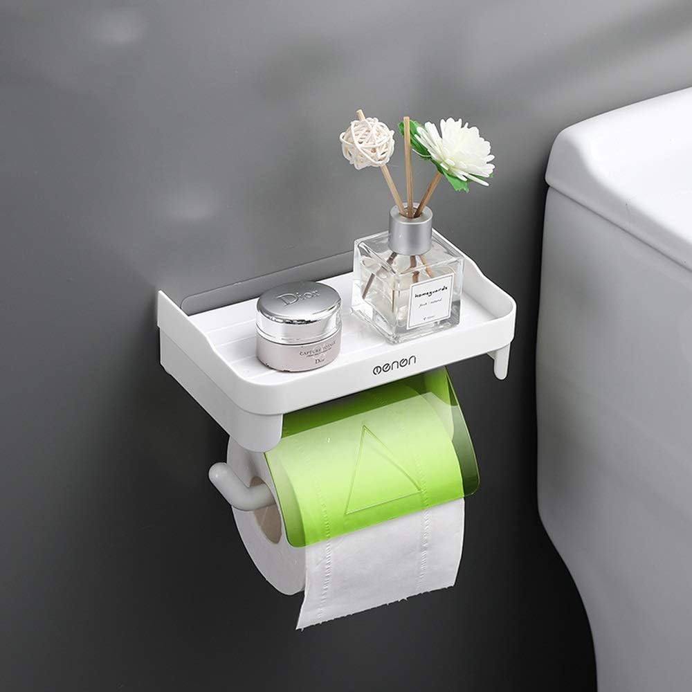 Concise Wall Mount Toilet Paper Holder Storage Shelf