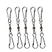 LGEGE 2.56" Length Smooth Spinning Dual Clip Swivels Wind Spinner Hangers Spiral Tails Twisters Wind Socks, for spinning windsocks and any kites, flower pots, plants, bird feeders, solar lights, flags primary