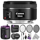 Canon EF 50mm F/1.8 STM Lens W/Essential Photo Bundle - Includes:
Altura Photo UV-CPL-ND4, Neoprene Lens Pouch, Camera Cleaning Set