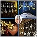 AA Batteries Operated Curtain Lights with Remote,138 LED 12 Star Window Wall Icicle String Lights,8 Mode,Timer,Dimmable,Ideal for Outdoor Wedding Birthday Bar Camping Barbecue Party Decoration