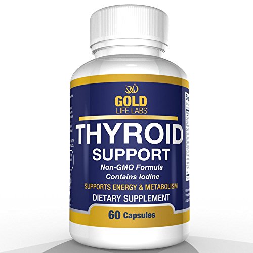 Thyroid Support Supplement with Iodine - 60 Capsules - All-Natural Formula - Promotes Healthy Metabolism, Mental Clarity, & Focus - Thyroid Supplement Supports Natural Energy Levels - Made In USA