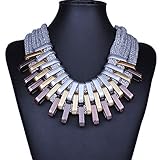 Bs1981 Luxury Charm Chunky Chain Gold Silver Plated Statement Choker Necklaces Bijoux Jewelry
