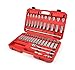 TEKTON 1/2-Inch Drive Socket Set, Inch/Metric, 6-Point, 3/8-Inch - 1-Inch, 10 mm - 24 mm, 58-Piece | 13201