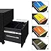 DEVAISE 3 Drawer Locking File Cabinet, Under Desk Metal Filing Cabinet for Legal/Letter/A4 File, Fully Assembled Except Wheels, Black