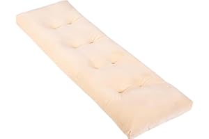 JAMPAYANG Bench Cushion, Non-Slip Tufted Bench Cushions for Swing, Shoe Storage, Window Seat (45x18 inches, Beige) 1 Count (Pack of 1)