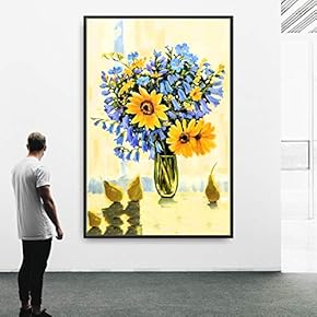 signwin Framed Canvas Wall Art Flowers Canvas Prints...