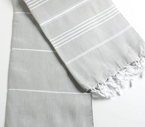 Turkish Beach Towel - Turkish Bath Towels - Beach Blanket, Quick and Easy Dry, Soft -Turkish Towels for Bathroom, Shower, Hammam, Spa, Pool, Gym and Yoga 100% Cotton 37" x 70" XL(Grey)
