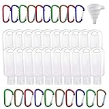 20 Pack Travel Plastic Clear Keychain