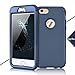 WeLoveCase iPhone 6S Case, iPhone 6 Case, Defender Series Hybrid High Impact Heavy Duty Hard PC Outer Shell with Inner Soft Rubber 3 in 1 Full-Body Armor Protective Case for iPhone 6S/6 (Navy Blue)