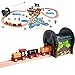 Pidoko Kids Pirate Theme Wooden Train Set - 72 Pcs - Includes Magnet Fishing Poles - Set compatible with all major brand tracks and trains