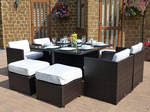 Oceans Rattan Furniture Original Rattan Ocean Cube Set Standard Coffee Amazon Co Uk Garden Outdoors
