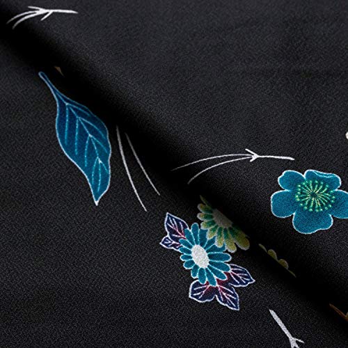 KYOETSU Women's Japanese Awase Kimono Washable Komon 278 (Large, 25-Bc)