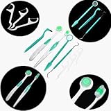 8pcs Home Dental Care Kit Floss Stain Tongue Picks Teeth Tool