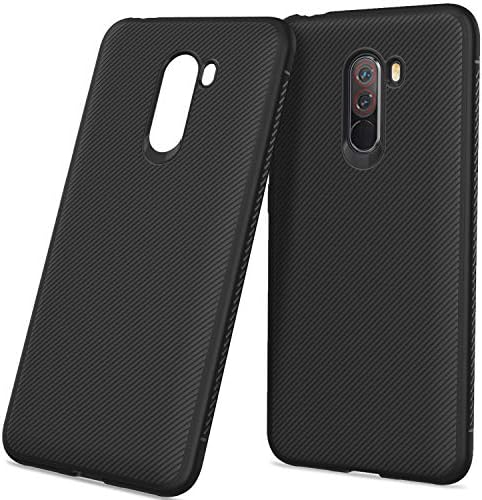 GEEMEE Xiaomi Pocophone F1 Case, Soft Shell Simple Stylish Anti - Scratch Protector Cover for Xiaomi Pocophone F1 (Black)