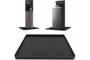 Water Cooler Mat, 24x16x0.4 Inch Non-Slip Thick Under Water Dispenser Silicone Mat with Raised Edges, Leak-Proof Air Conditio