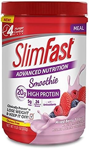 Slim Fast Advanced Nutrition Smoothie, Mixed Berry Yogurt, 11.01 oz by Slim-Fast