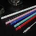 Dakoufish 12 Piece 9 Inch Reusable Plastic Thick Drinking Straws BPA Free Mason Jar Straws transparent small Stripe 6 Colors (9inch Black)