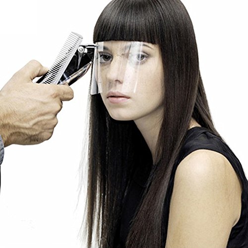 LWBTOSEE 100PCS/Pack Hairdresser Transparent Clear Hairspray Shield Mask Makeup Protector Barber Hairspray Shield Mask Bang Trim Hair Cutting Tools Hair Salon Face Protection Mask