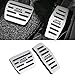 Jaronx No Drill Gas Brake Pedal Covers Compatible with Jeep Renegade/Compass, Aluminum Alloy Anti-Slip Metal Pedals Brake Pedal Pads (Compatible with:Jeep Renegade 2015-2021 and Compass 2017-2021)