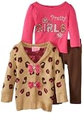 Young Hearts Baby-Girls Infant 3 Piece Paws Girls Sweater And Pant Set