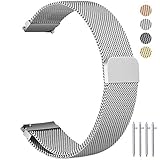 Vetoo 18mm Metal Milanese Replacement Watch Bands - Silver