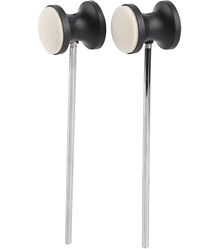 パーカッション・打楽器 Bass drum beater set! Yctze 2 Pack Bass Drum Beater, Lightweight Kick Drum Plastic