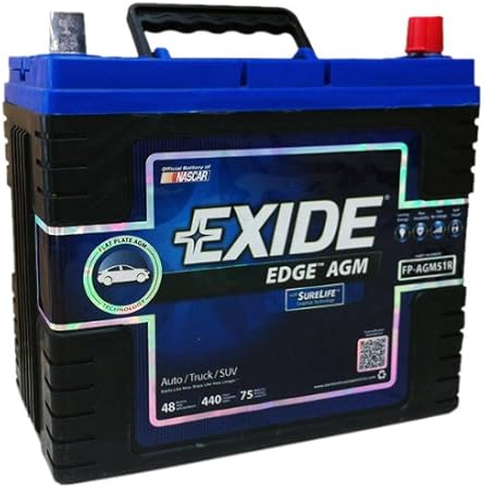 Exide Edge FP-AGM51R Flat Plate A.G.M. Sealed Automotive Battery