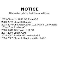 Front Wheel Bearing And Hub Assembly Pair For