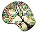 Memory Foam Mousepad with Wrist Support, Tree of Life Gorgeous Like Leather Ergonomic Mouse Pad Wrist Rest, Super Non-Slip PU Base