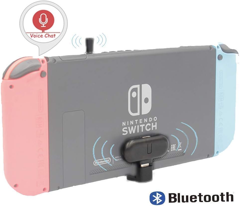 GuliKit ROUTE+ PRO Bluetooth Transmitter Wireless Audio USB-C Adaptor or Receiver With Voice Transmission - Must Have Gaming Accessory for Wireless Headset to Work With Nintendo Switch and PC