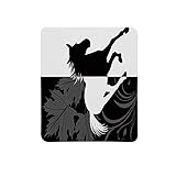 Horse Decor Non Slip Mouse Pad,Silhouette of