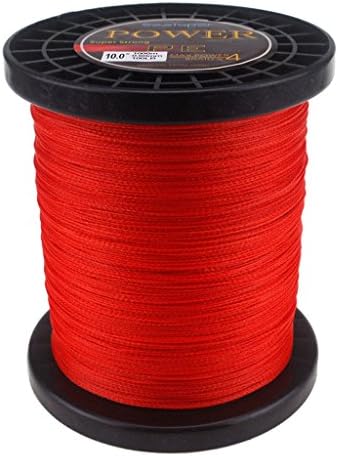 SeaToper Super Strong PE Braided Fishing Line 500M (547 Yards) 100LB Red