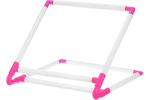 PATIKIL Universal Embroidery Tapestry Scroll Frame, Plastic Cross Stitch Snap Frame Ring Accessories Holder Quilting Hoop Sta