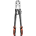14 Inch Bolt Cutter - Heavy Duty T8 Steel Blade For Cutting Chains, Metal, Fences & Rivets - Ergonomic Rubber Grip