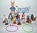 Famous Books Peter Rabbit Deluxe Figure Set of 14 Toy Kit with Figures and Toy BunnyBracelets Featuring Peter, His 3 Sisters, Tommy Brock, Nutkin, Mr.Tod and Many More!
