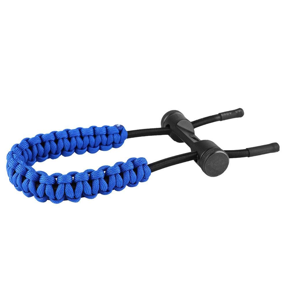 Tihebeyan Archery Wrist Sling 1Pc Adjustable Braided Cord Rope Bow Wrist Sling Strap for Adult Suitable for Compound Bow (Blue)