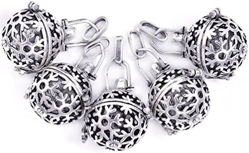 Romance Jewelry Snowflake Essential Oil Diffuser Locket 5 PCS/Lot Antique Silver