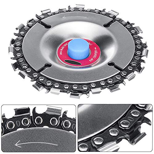 Angle Grinder Attachments 22 Tooth Wood Carving Disc 4 Inch Grinder Chain Disc Chainsaw with a