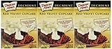 Duncan Hines Decadent Red Velvet Cupcake & Cream Cheese Frosting Mix 19.4oz Box (Pack of 3)