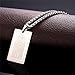 U7 Islamic Quran Inscription Square Pendant Stainless Steel Chain Muslim Jewelry Allah Necklace