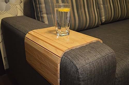 Amazon.com Wood Tray Couch Arm Tables Cup Holder Armrest 