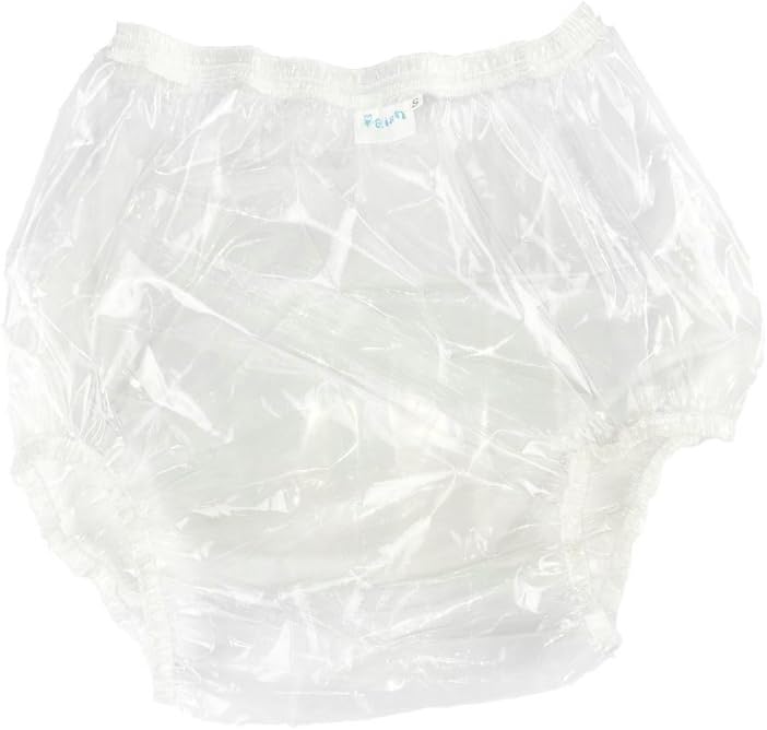 Haian Adult Incontinence Pull-on Plastic Pants 3 Pack (XLarge, Glass Clear) - Image 3