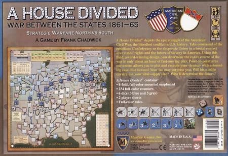 Amazon アメリカ南北戦争1861 65 A House Divied ハウスディバイデッド 歴史ゲーム 日本語説明書付き ボードゲーム おもちゃ