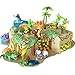 Buytra 20 Pack Palm Tree Cake Topper for Cake Decoration Green Palm Tree with Coconuts Cupcake Topper for Beach, Tropical, Jungle, Hawaiian Cake Decorating, 5.5 Inch and 3.15 Inch