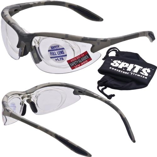 MAGSHOT Shooting Safety Glasses ACU Camo Frame 1.50+ Removable Full Magnifier