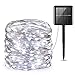 AMIR (Upgraded Version) Solar Powered String Lights, 100 LED Copper Wire Lights, Starry String Lights, Indoor Outdoor Waterproof Solar Decoration Lights for Gardens, Home, Dancing, Party (White) primary