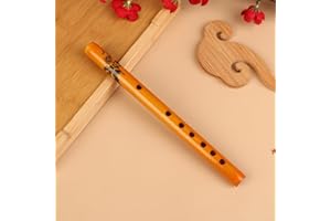1PC Traditional 6 Hole Bamboo Flute Clarinet Musical Instrument 9.29 * 0.63in for Party Men Women Gift