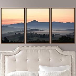signwin 3 Piece Framed Canvas Wall Art Orange...