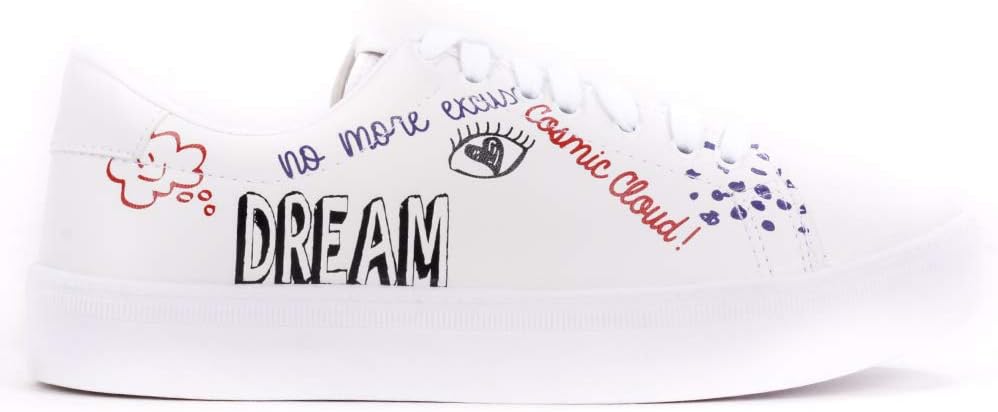 tenis branco feminino com desenhos